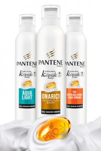 pantene köpük krem onarıcı aqua